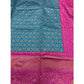 Generic Women's Silk Blend Self Design Banarasi Saree With Unstitched Blouse (5.5Mtr, Sky Blue) - MYLUXURY LANE ENTERPRISE