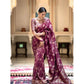 Generic Women's Art Silk Embellished Kanjivaram Saree With Unstitched Blouse (5.5Mtr, Purple) - MYLUXURY LANE ENTERPRISE