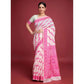 Generic Women's Jamdani Cotton Silk Printed Saree With Unstitched Blouse 5.5Mtr (Pink) - MYLUXURY LANE ENTERPRISE