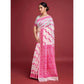 Generic Women's Jamdani Cotton Silk Printed Saree With Unstitched Blouse 5.5Mtr (Pink) - MYLUXURY LANE ENTERPRISE