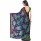 Generic Women's Faux Georgette Printed Saree With Unstitched Blouse 5.5Mtr (Green) - MYLUXURY LANE ENTERPRISE