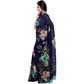 Generic Women's Faux Georgette Printed Saree With Unstitched Blouse 5.5Mtr (Blue) - MYLUXURY LANE ENTERPRISE