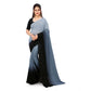 Generic Women's Georgette Solid Saree With Unstitched Blouse 5.5Mtr (Grey) - MYLUXURY LANE ENTERPRISE