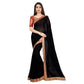 Generic Women's Chiifon Saree Printed Saree With Unstitched Blouse 5.5Mtr (Black) - MYLUXURY LANE ENTERPRISE
