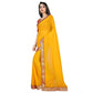 Generic Women's Chiifon Saree Printed Saree With Unstitched Blouse 5.5Mtr (Yellow) - MYLUXURY LANE ENTERPRISE