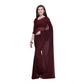 Generic Women's Dyed Solid Saree With Unstitched Blouse 5.5Mtr (Brown) - MYLUXURY LANE ENTERPRISE