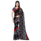 Generic Women's Georgette Printed Saree With Unstitched Blouse 5.5Mtr (Black) - MYLUXURY LANE ENTERPRISE