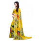 Generic Women's Faux Georgette Printed Saree With Unstitched Blouse 5.5Mtr (Yellow) - MYLUXURY LANE ENTERPRISE