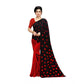 Generic Women's Georgette Printed Saree With Unstitched Blouse 5.5Mtr (Red) - MYLUXURY LANE ENTERPRISE