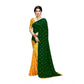 Generic Women's Georgette Printed Saree With Unstitched Blouse 5.5Mtr (Green) - MYLUXURY LANE ENTERPRISE