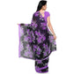Generic Women's Faux Georgette Printed Saree With Unstitched Blouse 5.5Mtr (Purple) - MYLUXURY LANE ENTERPRISE