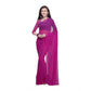 Generic Women's Dyed Solid Saree With Unstitched Blouse 5.5Mtr (Pink) - MYLUXURY LANE ENTERPRISE