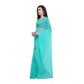 Generic Women's Dyed Solid Saree With Unstitched Blouse 5.5Mtr (Seablue) - MYLUXURY LANE ENTERPRISE