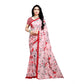 Generic Women's Georgette Printed Saree With Unstitched Blouse 5.5Mtr (Peach) - MYLUXURY LANE ENTERPRISE