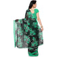 Generic Women's Faux Georgette Printed Saree With Unstitched Blouse 5.5Mtr (Green) - MYLUXURY LANE ENTERPRISE