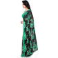 Generic Women's Faux Georgette Printed Saree With Unstitched Blouse 5.5Mtr (Green) - MYLUXURY LANE ENTERPRISE