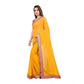 Generic Women's Chiifon Saree Printed Saree With Unstitched Blouse 5.5Mtr (Yellow) - MYLUXURY LANE ENTERPRISE