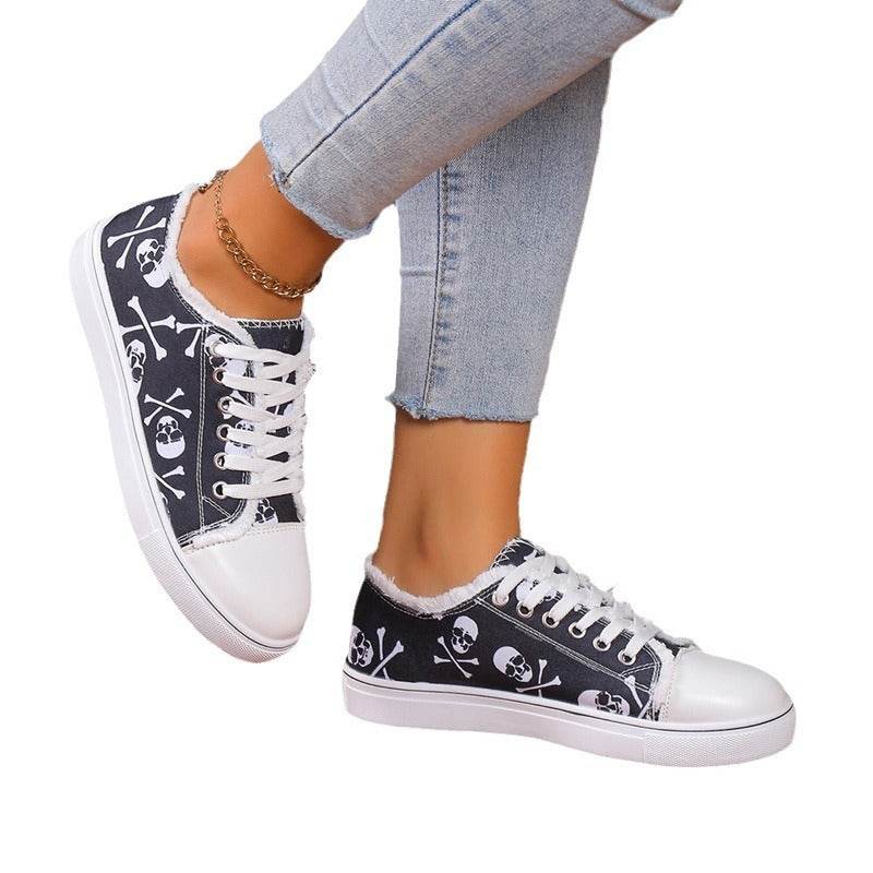 Versatile Flat Bottomed Student Lace Up Canvas Shoes - MYLUXURY LANE ENTERPRISE