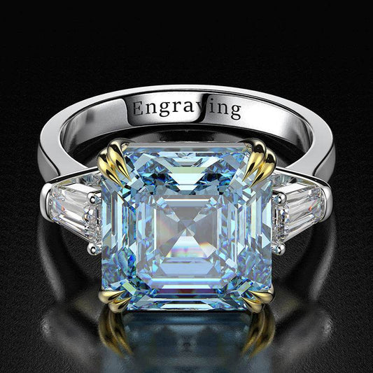 S925 Silver European And American Luxury Square Ring - MYLUXURY LANE ENTERPRISE