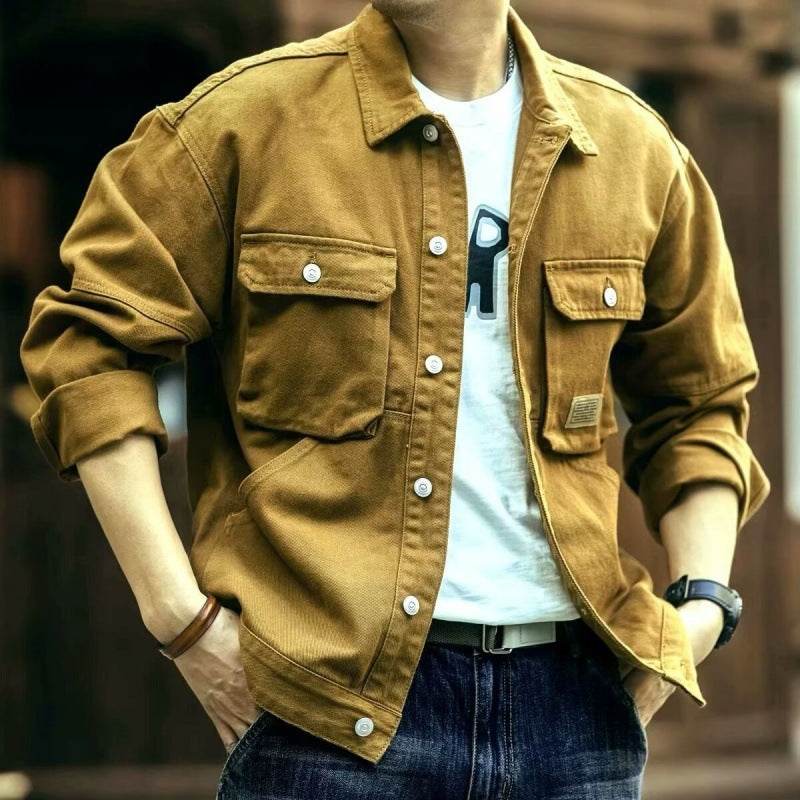 High-grade Overalls Loose American Retro Lapels Jacket - MYLUXURY LANE ENTERPRISE