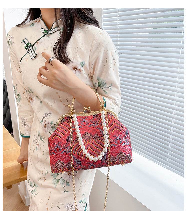 Women's Large-capacity Lace Clip Shoulder Handbag - MYLUXURY LANE ENTERPRISE