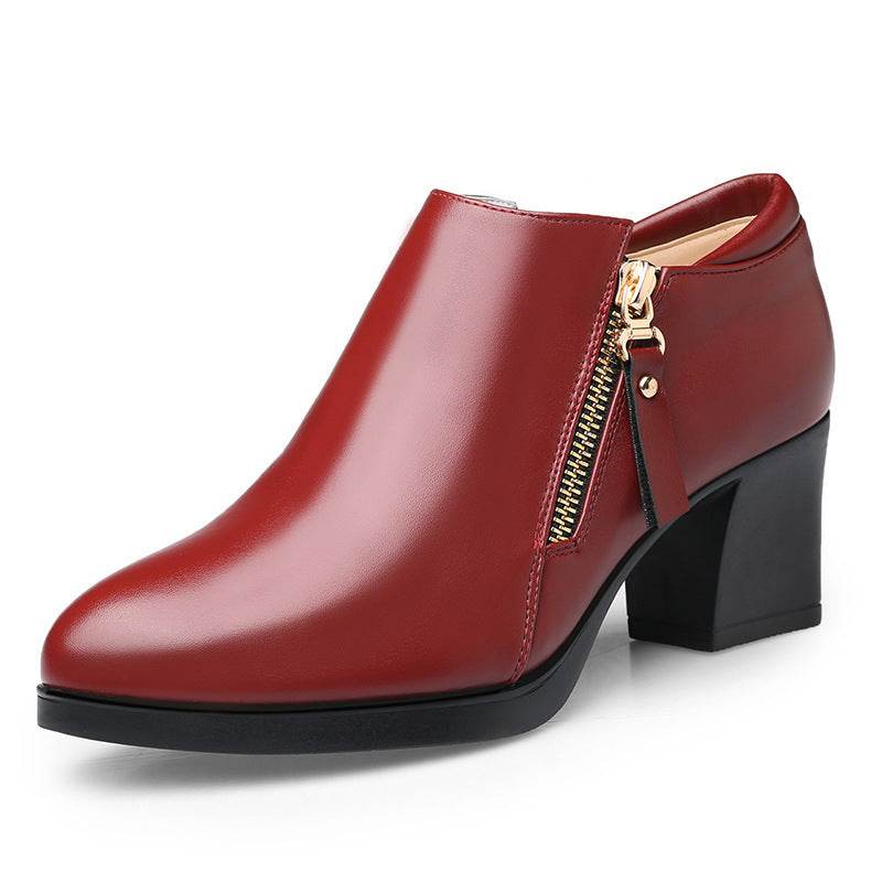 Fashion Personality Autumn Soft Leather Ladies Shoes - MYLUXURY LANE ENTERPRISE