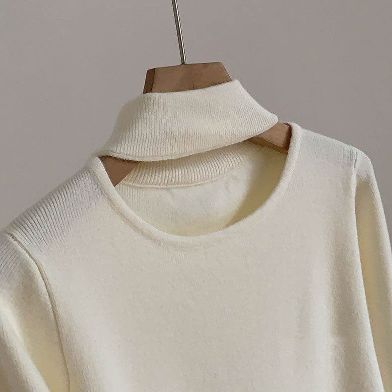 Women's Thick Design Halterneck Long-sleeved Knitwear - MYLUXURY LANE ENTERPRISE