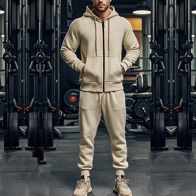 Casual Suit Fleece Warm Two-piece Set - MYLUXURY LANE ENTERPRISE
