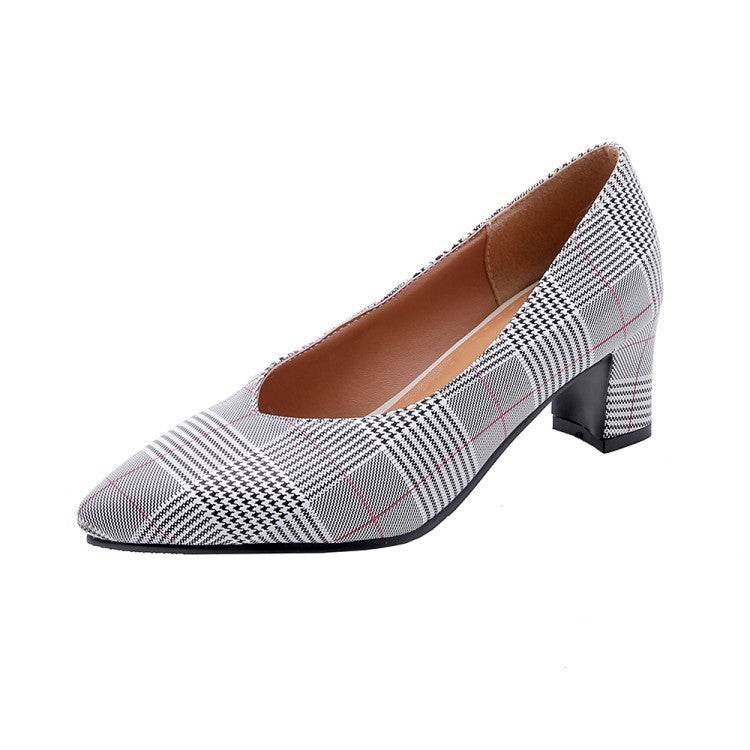Plaid pointed pumps - MYLUXURY LANE ENTERPRISE