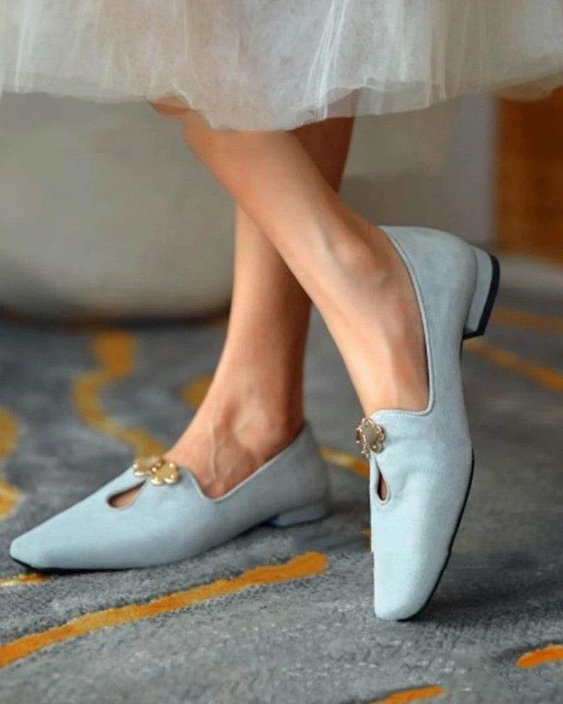 Low-cut Square Headgear Foot Mid-mouth Women's Shoes - MYLUXURY LANE ENTERPRISE