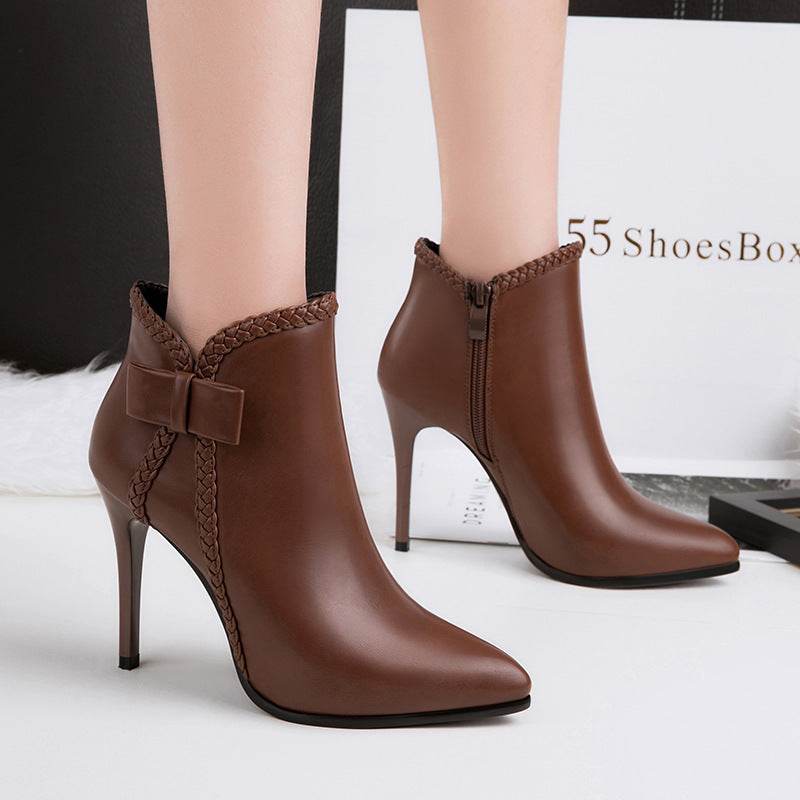 Europe And America Sexy Pointed Toe High Heel Martin Boots - MYLUXURY LANE ENTERPRISE