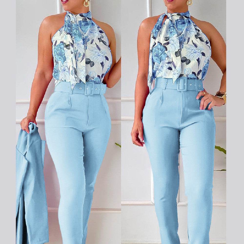 Women's Floral Vest Suit - MYLUXURY LANE ENTERPRISE