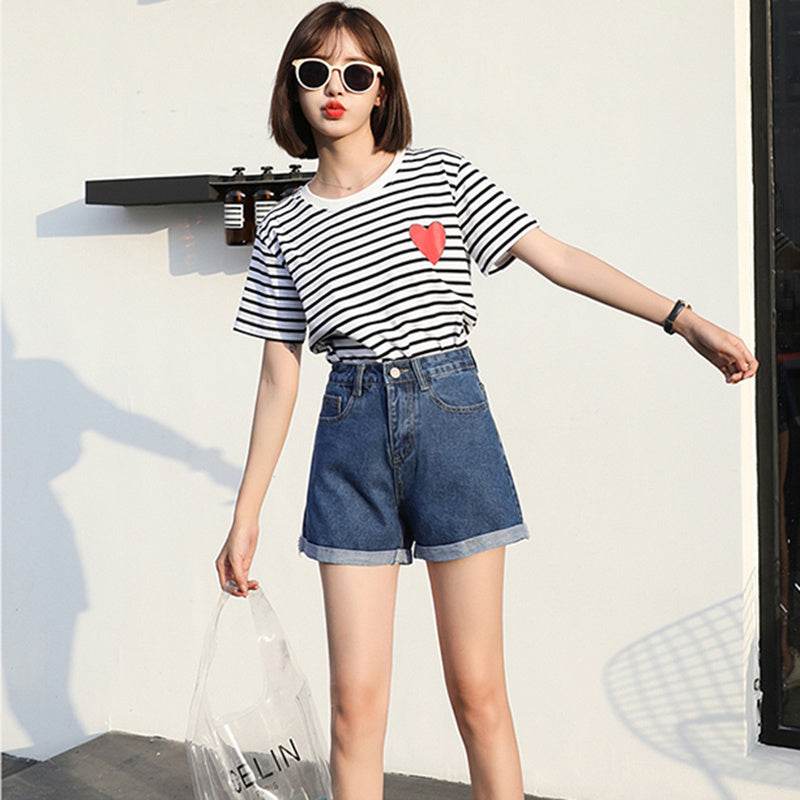 High Waisted Smoked Gray Denim Shorts For Women - MYLUXURY LANE ENTERPRISE