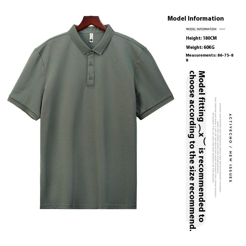 Cool Light Business Short Sleeve Loose Lapels T-shirt - MYLUXURY LANE ENTERPRISE