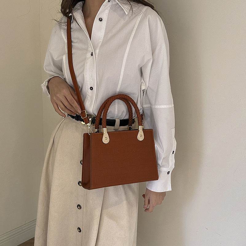 Women's Fashion Small Square Bag Solid Color - MYLUXURY LANE ENTERPRISE