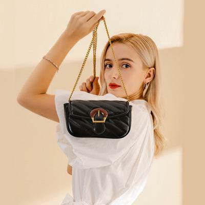 Embroidered Chain Design Crossbody Mini Bag - MYLUXURY LANE ENTERPRISE