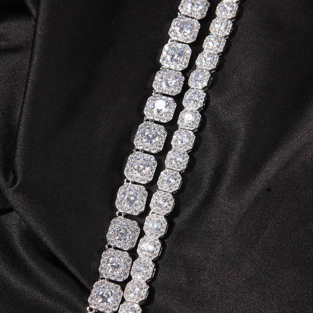 9mm Square Rock Sugar Zircon Necklace - MYLUXURY LANE ENTERPRISE