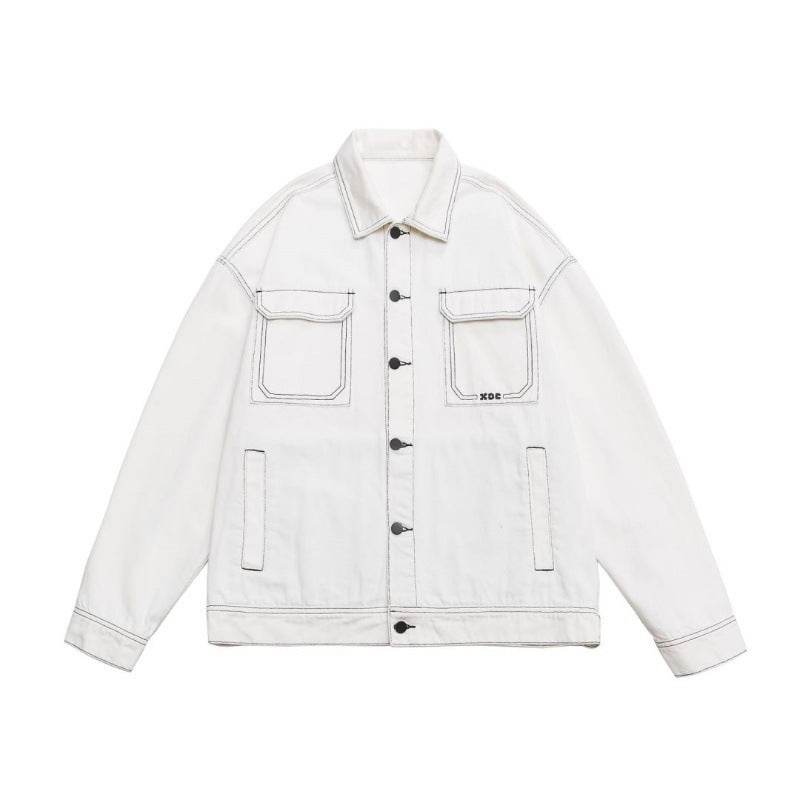 Denim Coat Men's Autumn American Simple All-matching - MYLUXURY LANE ENTERPRISE