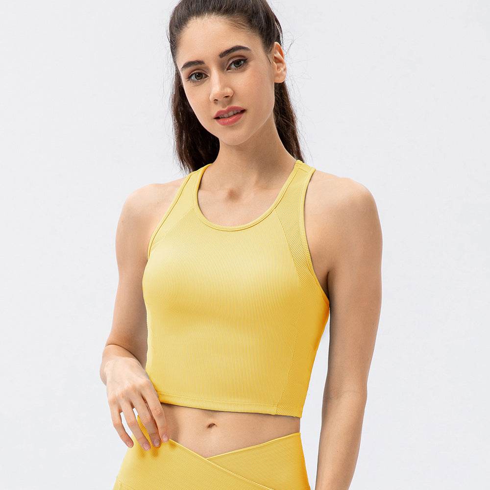 Women's Fashion Solid Color Sports Bra One Tank Top - MYLUXURY LANE ENTERPRISE