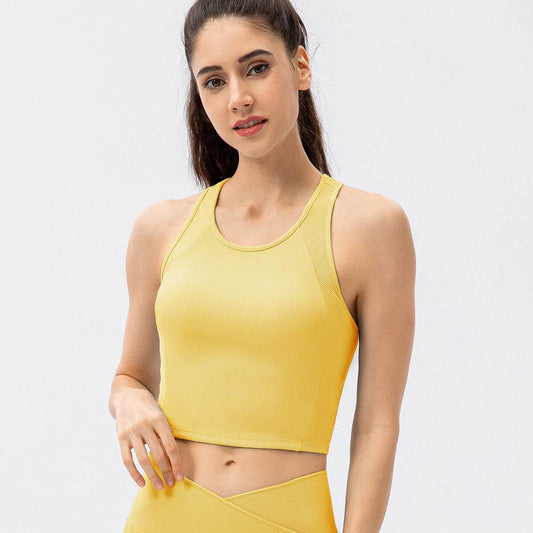 Women's Fashion Solid Color Sports Bra One Tank Top - MYLUXURY LANE ENTERPRISE