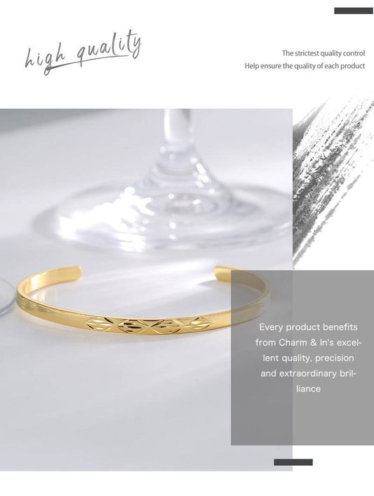 Carven Design Pattern Bracelet Simple Personalized All-match Cold Style - MYLUXURY LANE ENTERPRISE