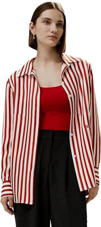 Fashionable Simple Striped Shirt Top For Women - MYLUXURY LANE ENTERPRISE