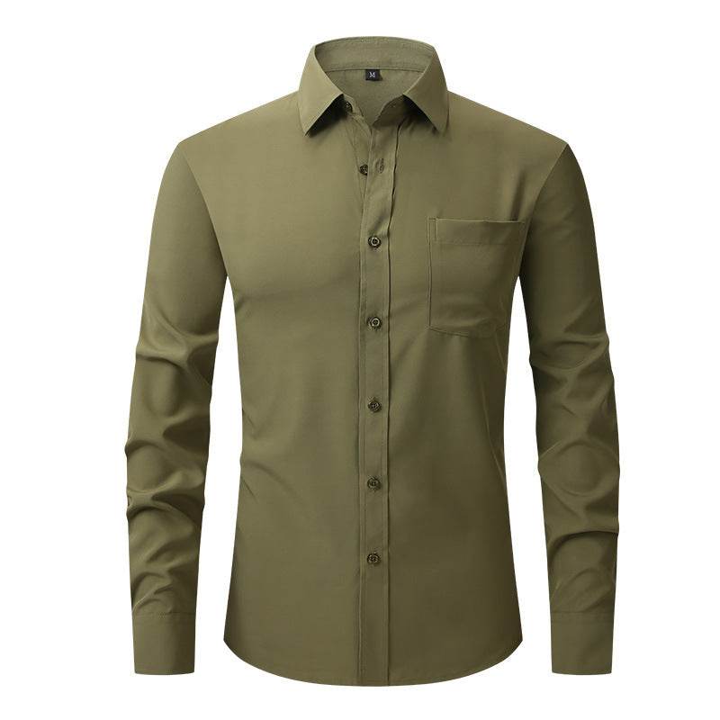 Men's Business Casual Long Sleeve Shirt - MYLUXURY LANE ENTERPRISE