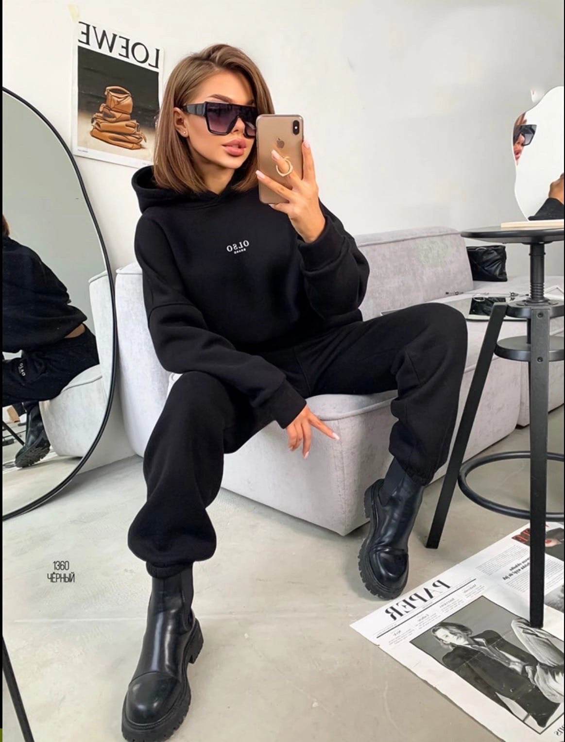 Women's Knitted Fleece Casual Suit Two-piece Set - MYLUXURY LANE ENTERPRISE
