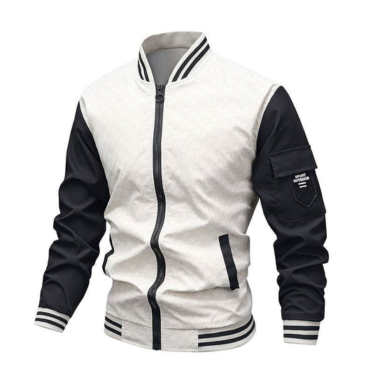 Jacket Men's Jacket Casual Stand Collar Trendy Brand Fashion Baseball Uniform Men's Youth Jacket Hollow Out - MYLUXURY LANE ENTERPRISE