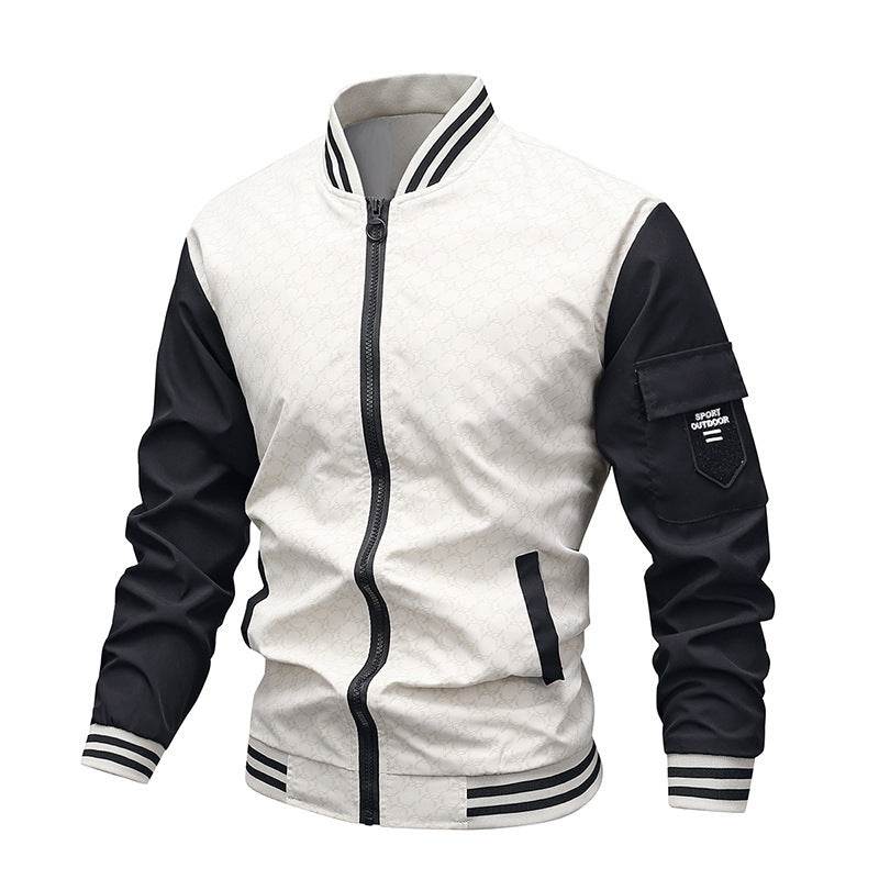 Jacket Men's Jacket Casual Stand Collar Trendy Brand Fashion Baseball Uniform Men's Youth Jacket Hollow Out - MYLUXURY LANE ENTERPRISE