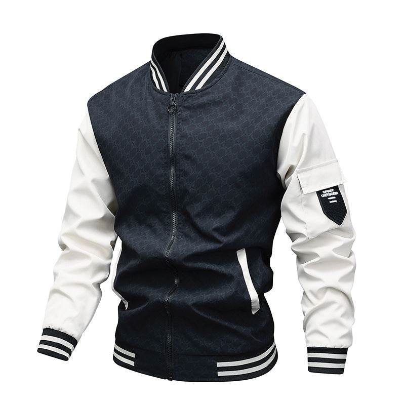 Jacket Men's Jacket Casual Stand Collar Trendy Brand Fashion Baseball Uniform Men's Youth Jacket Hollow Out - MYLUXURY LANE ENTERPRISE