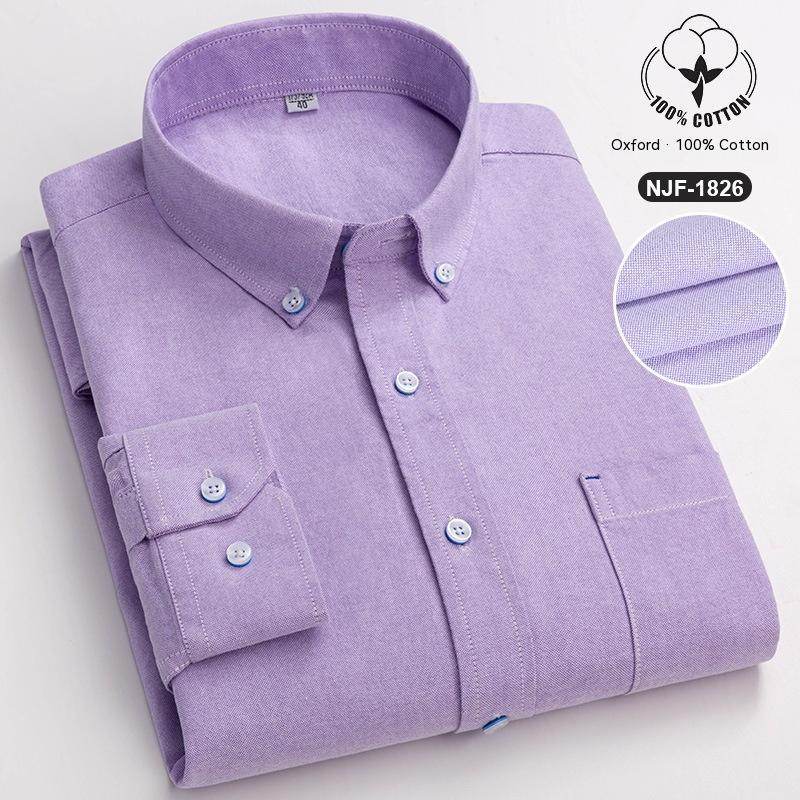 Casual Oxford Men's Full Cotton Shirt - MYLUXURY LANE ENTERPRISE