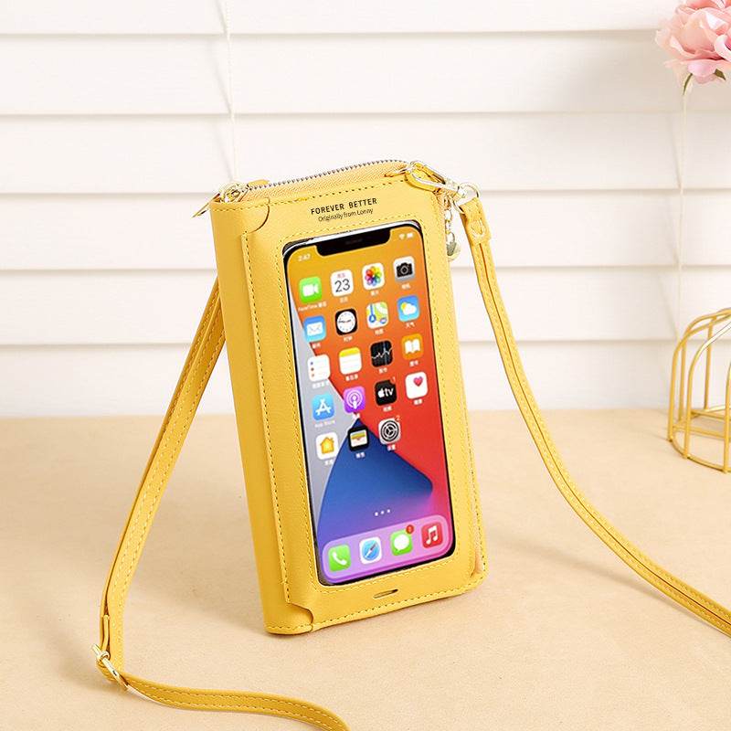 Women's Touch Screen Phone Bag Crossbody Transparent Mini - MYLUXURY LANE ENTERPRISE