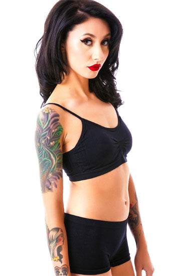 Sporty Spaghetti Strap Sports Bra Matching Boyshort - MYLUXURY LANE ENTERPRISE